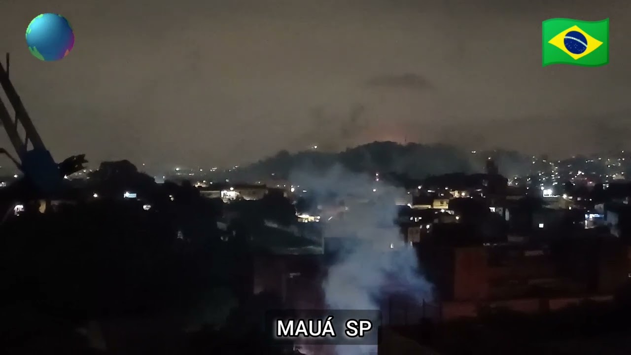 QUEIMA DE FOGOS NA VIRADA DO ANO 2024 EM MAUÁ SP  01/01/2024(ESPERANÇA, ITAPEVA,MARINGÁ,MIRANDA)
