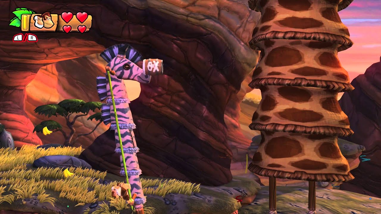 Donkey Kong Country: TF. Carnaval animal 3-1 - Gameplay - 100% puzzles y letras