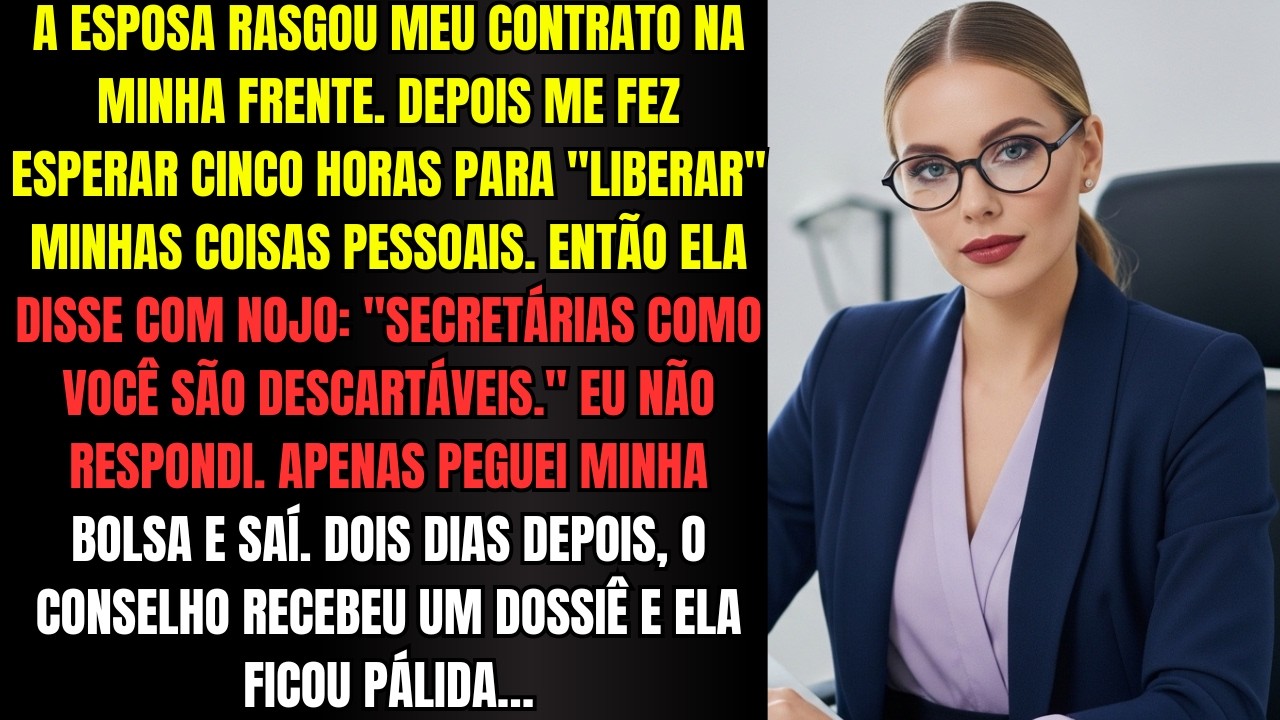 Ela rasgou meu contrato na minha cara. Eu apenas saí em silêncio.O dossiê a fez ficar PÁLIDA de medo