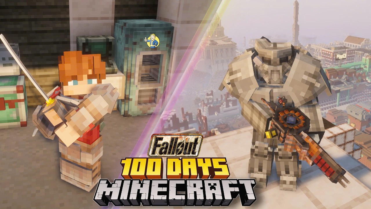 Mình Sinh Tồn 100 Ngày Minecraft Hậu Tận Thế FALLOUT !!
