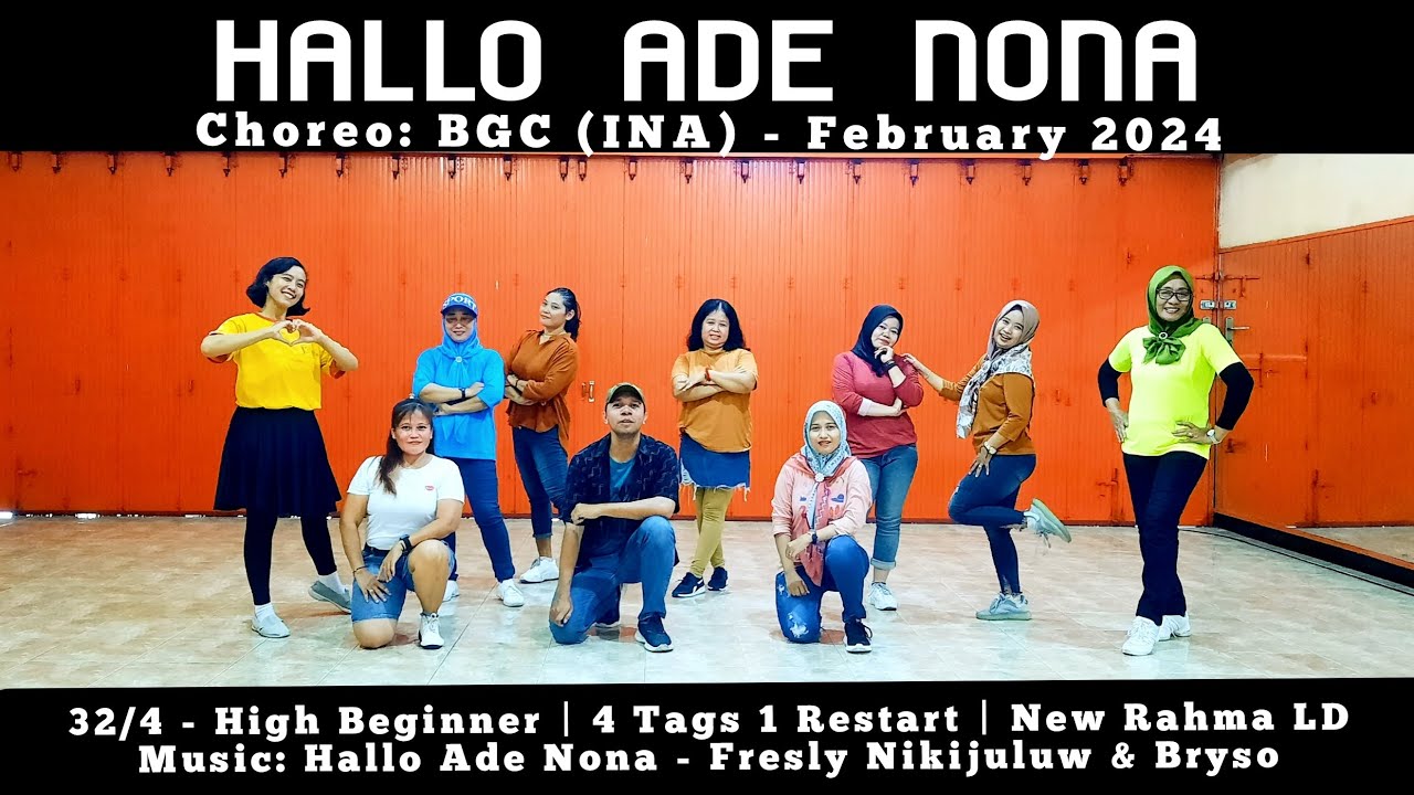 Hallo Ade Nona Line Dance |  High Beginner | @wacanabgclinedancegombong9552 (INA)