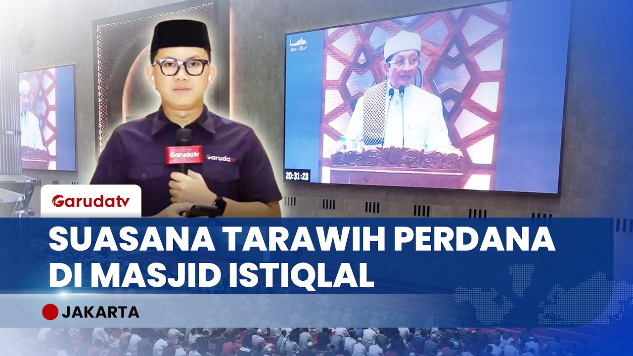 Suasana Tarawih Perdana 1 Ramadan 1447 H di Masjid Istiqlal Jakarta