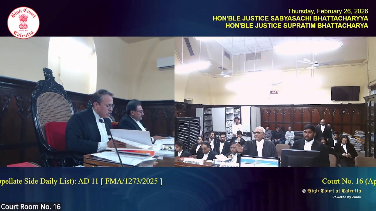 26 February 2026 | Court No. 16 | Live Streaming of the Court proceedings.