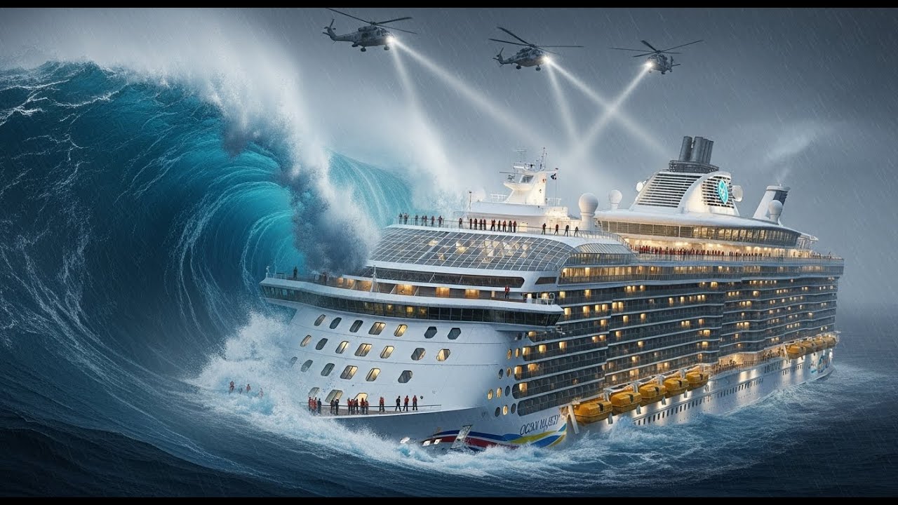 No Time to Run: Giant Tsunami Destroys Cruise Ship | Helicopter Rescue Simulation 