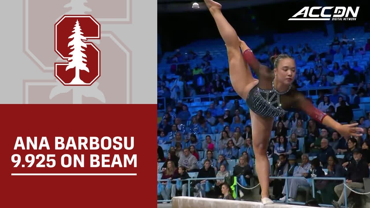 Stanford's Ana Barbosu Ties Teammates For 1st Place With a 9.925 On Beam