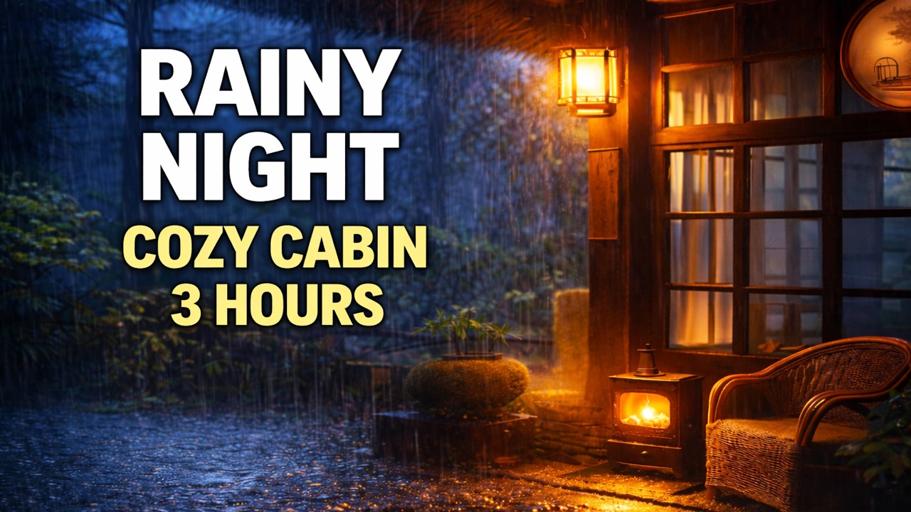 3 Hours Rain Sounds for Sleep | Relaxing Rainy Night Ambience