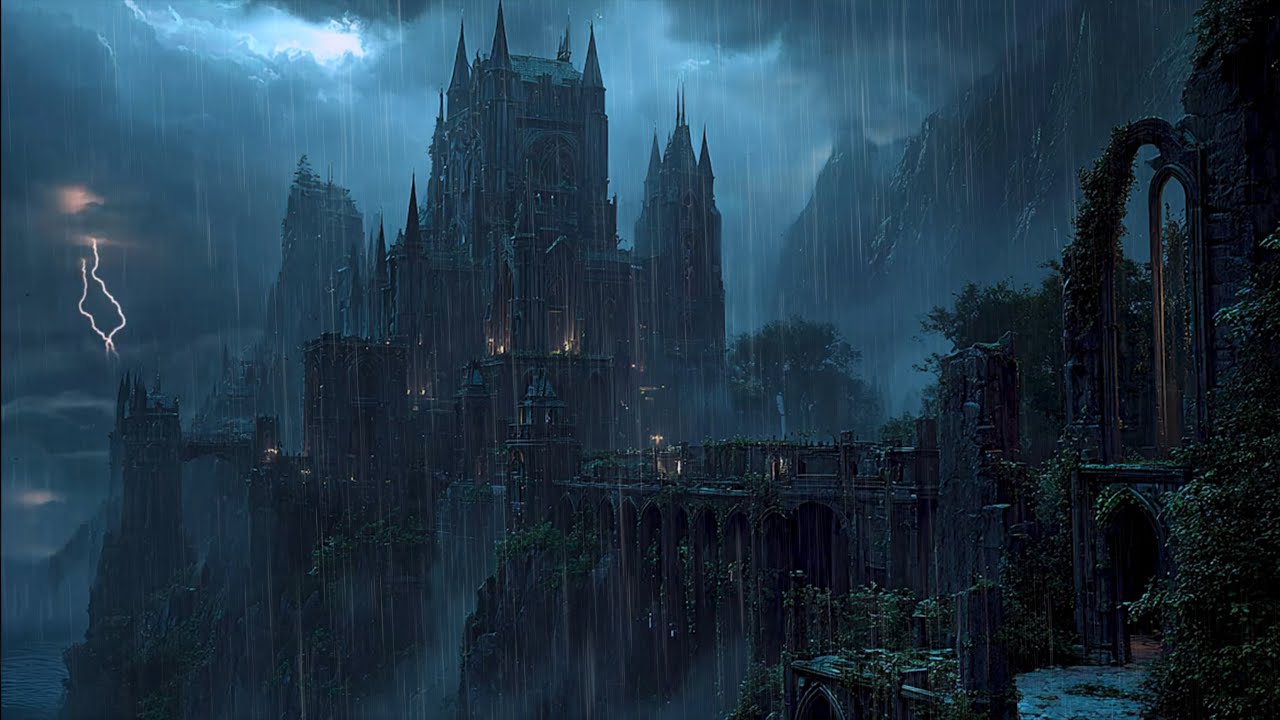 Discover Peaceful Sleep with Rain & Thunder in Dark Fantasy Castle 🏰 Let The Rain Be Your Lullaby