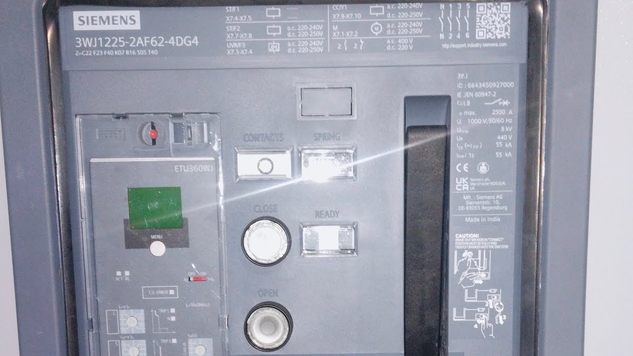 ACB Switchgear U/V Coil fixing 