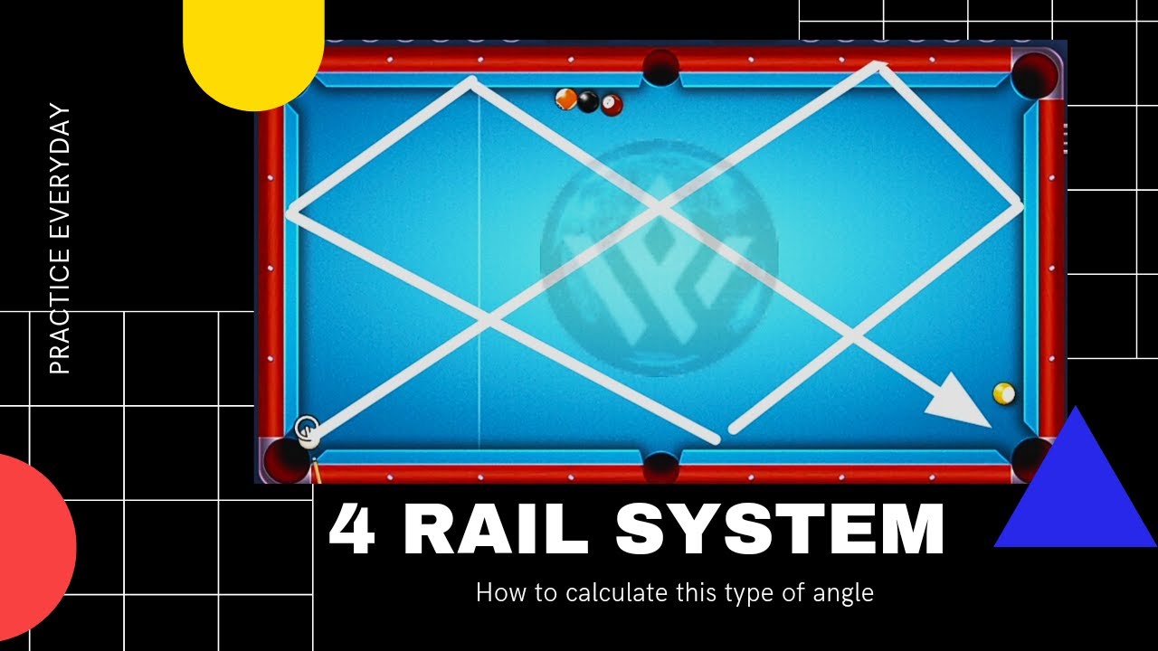 8 ball pool 4 rail hack | Trick shots calculation