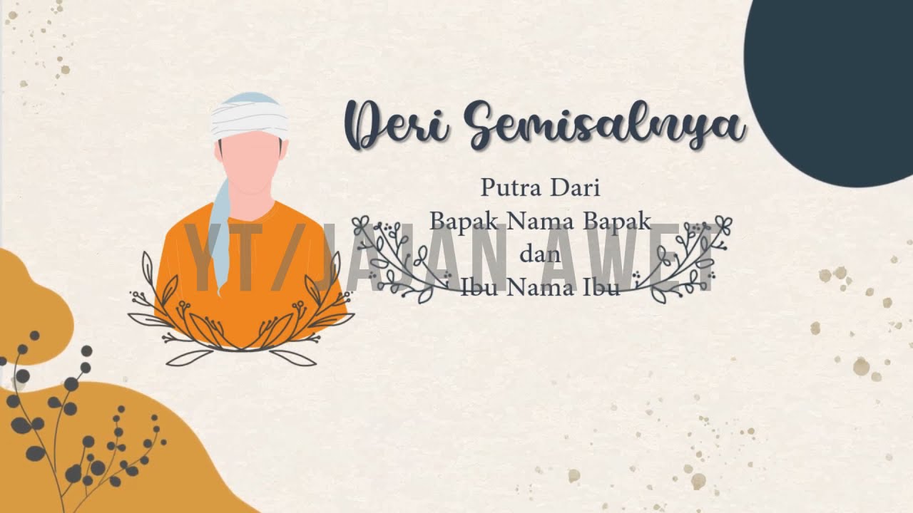 Download Template (Powerpoint & Video Tanpa Teks) Video Undangan Pernikahan Digital  V47 Tema Islam