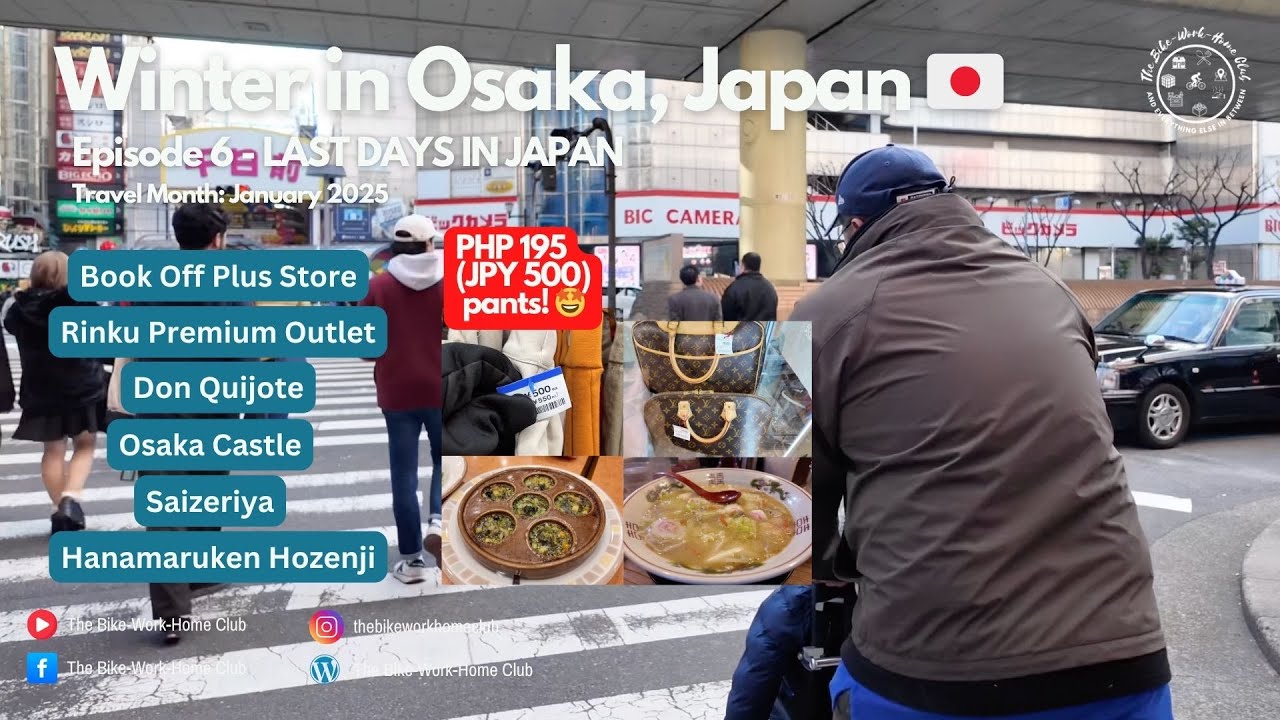 Winter in Osaka, Japan Episode 6 - Book Off Plus Store, Rinku Premium Outlet Store and a lot more!