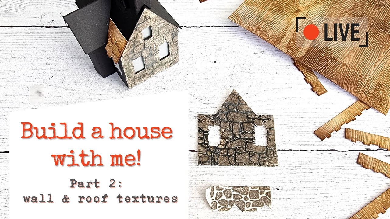 Building a house with the village collection, getting inky with some wall & roof textures!