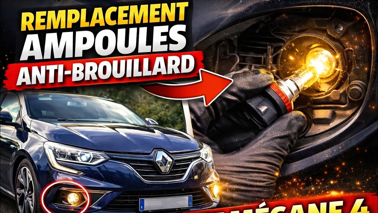 Mégane 4 : Remplacer l’ampoule anti-brouillard en 5 minutes !