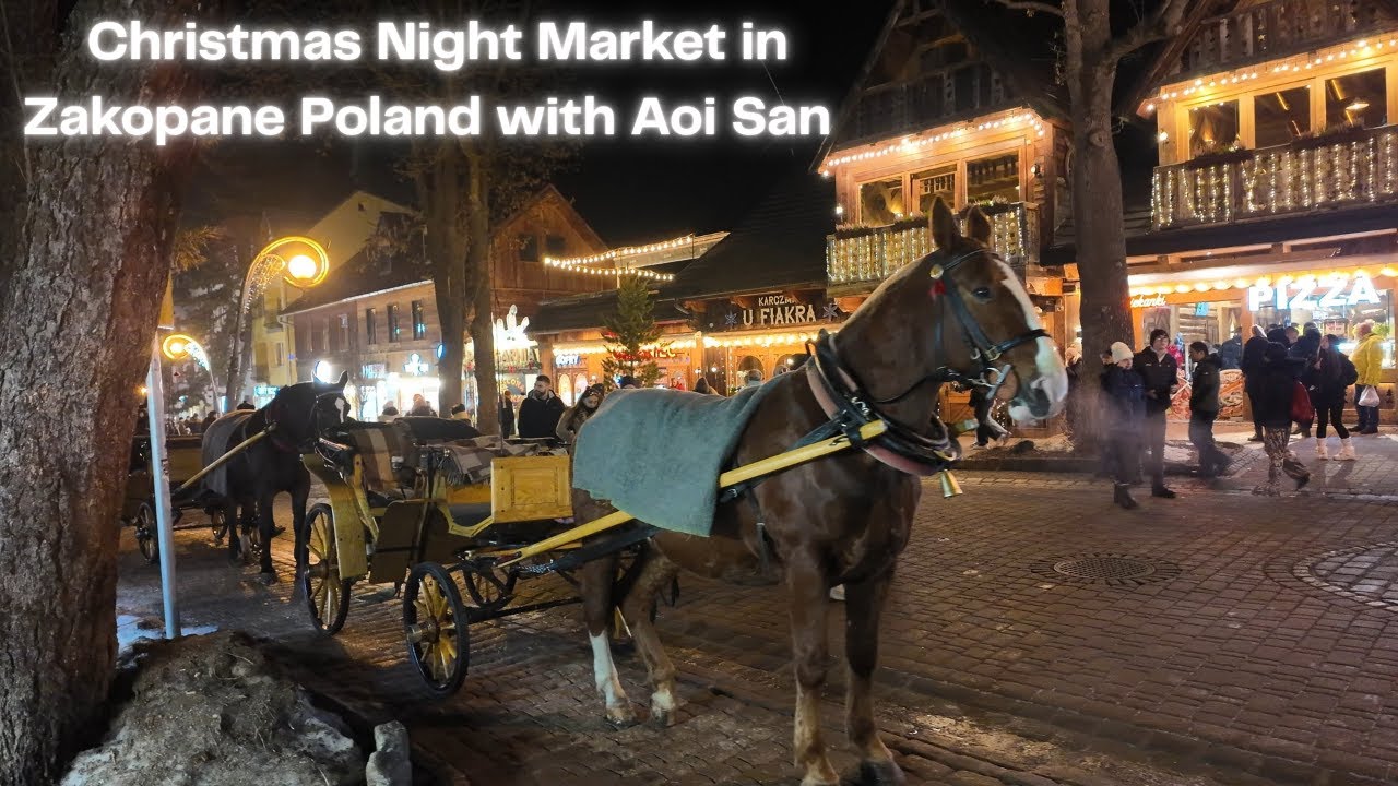 Christmas Night Market in Zakopane Poland with Aoi San