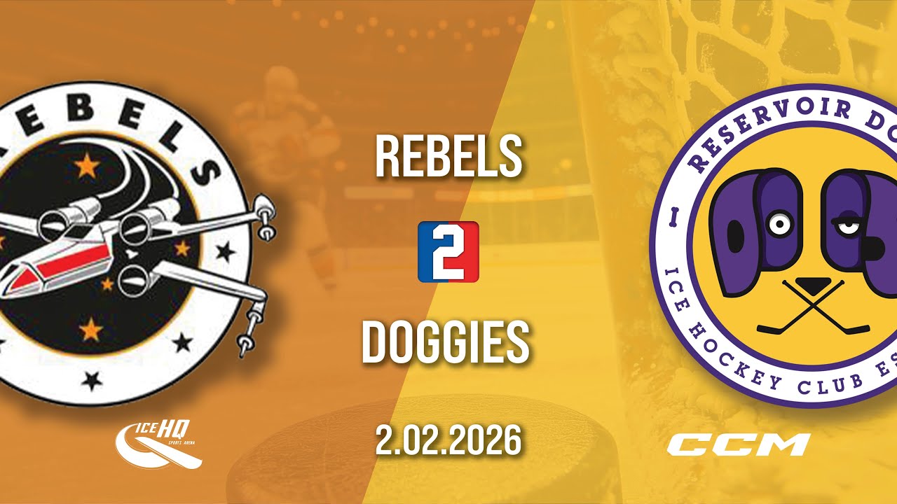 Rebels vs Doggies - Div 2 - 2nd February - iceHQ Rec League ice hockey