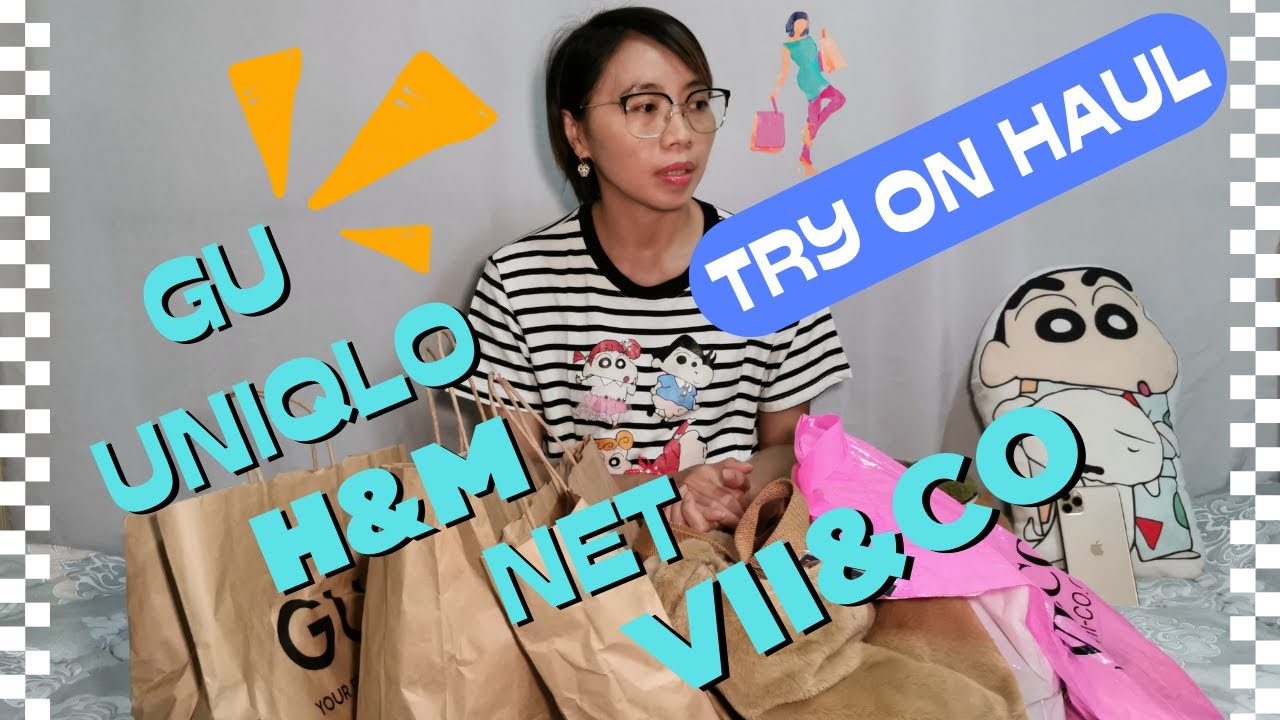 HAUL BAJU DISKON | TRY ON HAUL | GU,UNIQLO,H&M,NET,VII&CO 😍