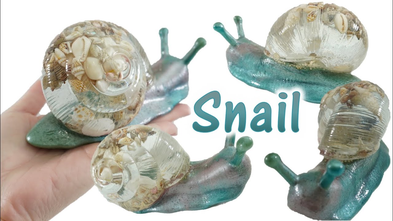 DIY Large Seashell Garden Snail - Beginner Resin Project
