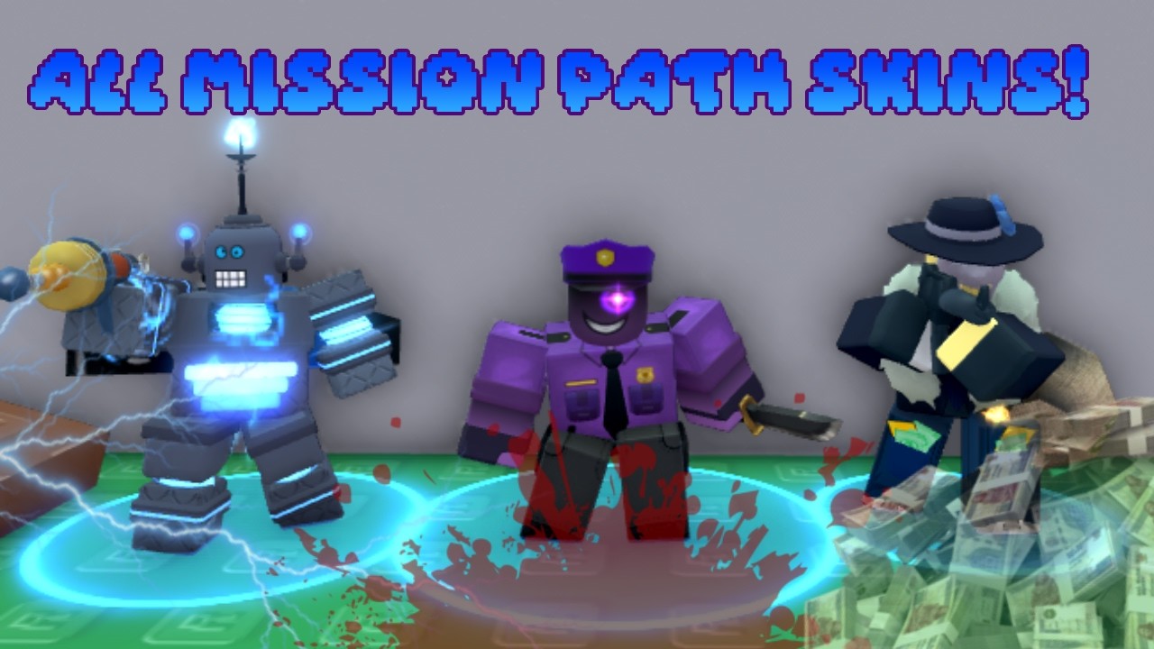 All MISSION PATH Bonus Skins! (Retro Tower Defense)