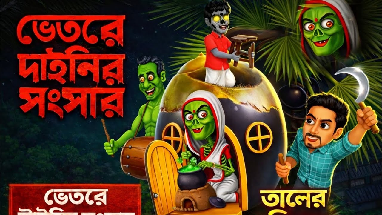 তালের ভিতরে ডাইনির সংসার | ভেতরে ভয়ংকর রহস্য 😱 | Bengali Horror Cartoon | Part 2