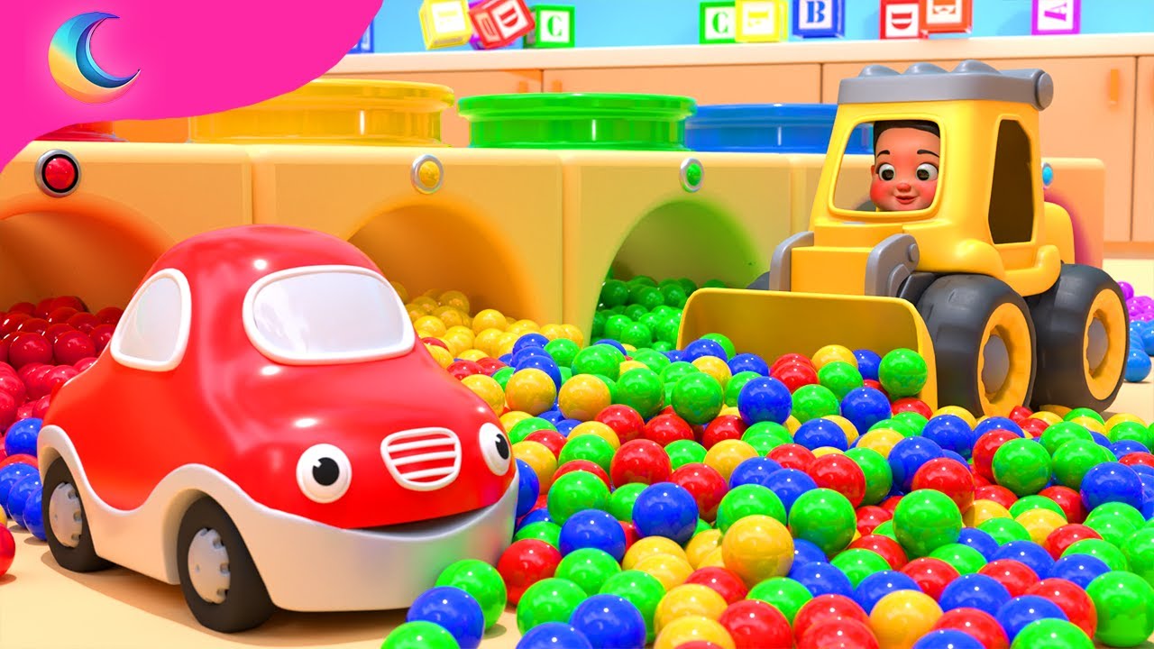 THE COLORS SONG | LEARN COLOURS WITH FRIENDS ON WHEELS | BluLoo Nursery Rhymes & Kids Songs