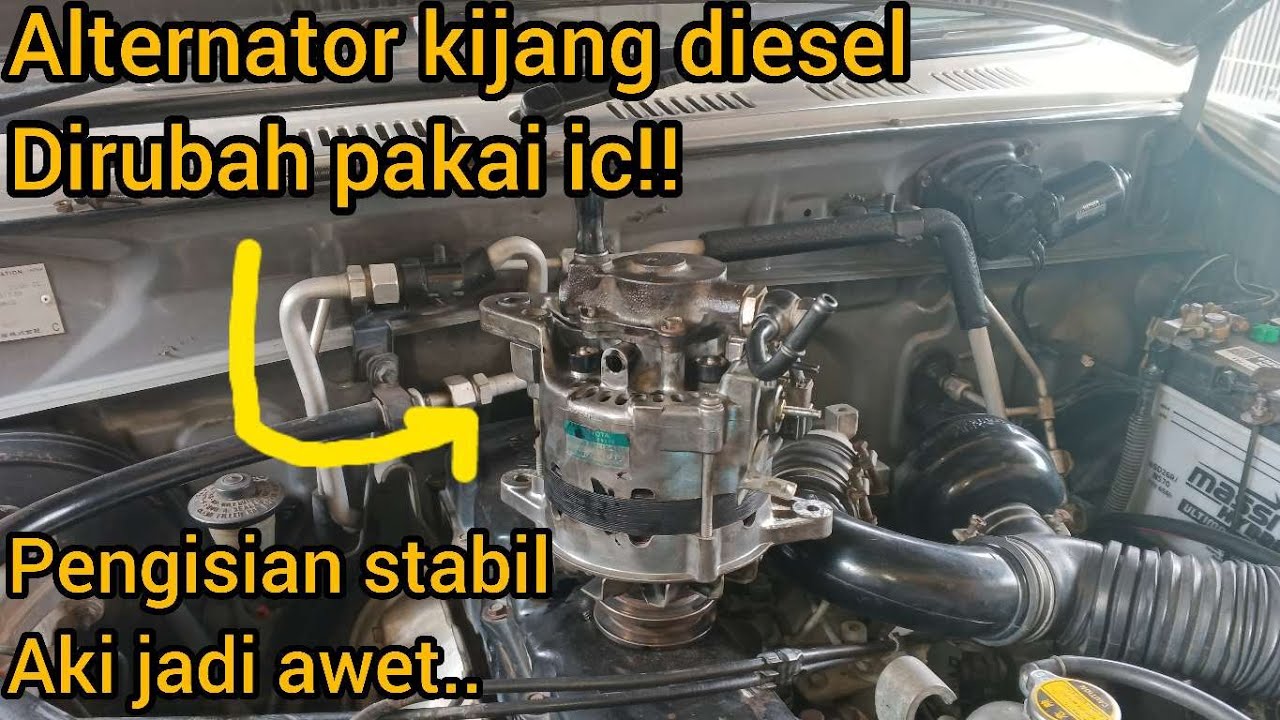 cara merubah Ket out jadi ic, bikin pengisian jadi stabil.. #kijangdiesel #toyota #alternator