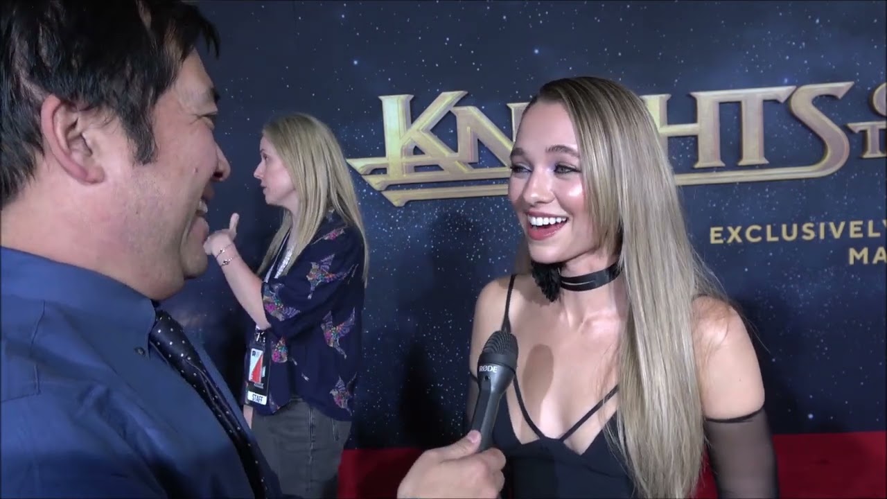 Madison Iseman Carpet Interview at Knights of the Zodiac Premiere