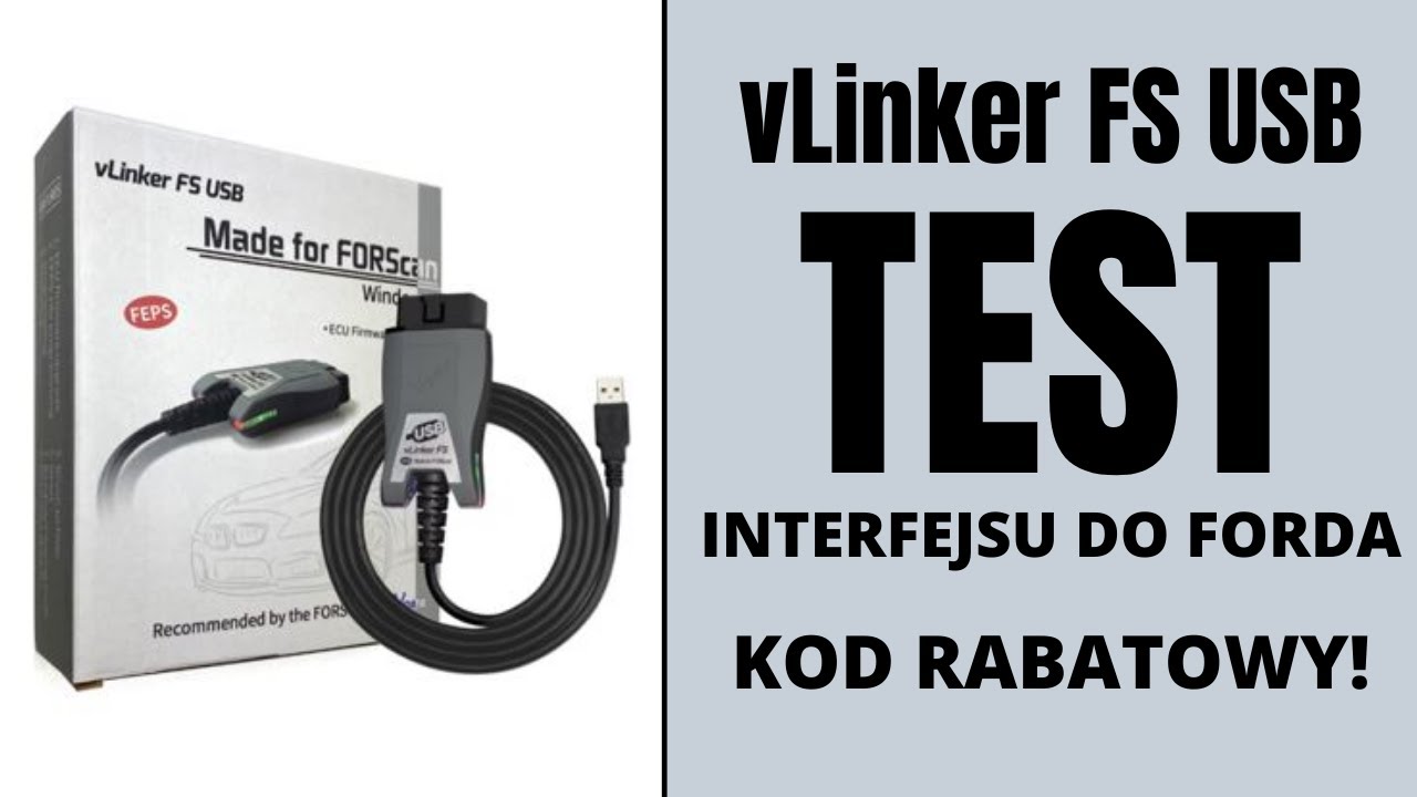 TEST | Interfejs USB do Fordów i nie tylko - vLinker FS USB❗