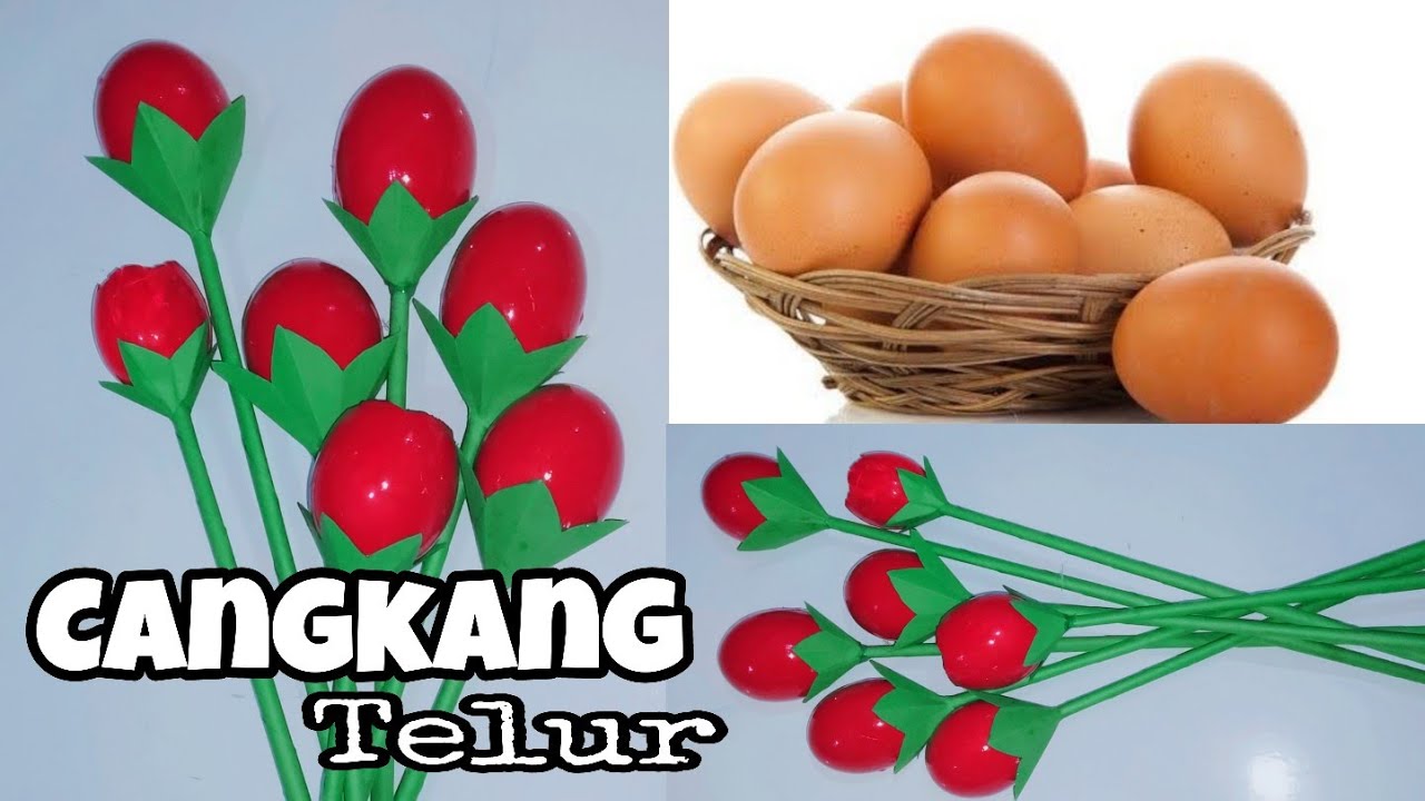 DIY_ How To Make Beautiful Flowers Egg Shell _ Bunga dari Cangkang Kulit Telur_ Kerajinan Tangan