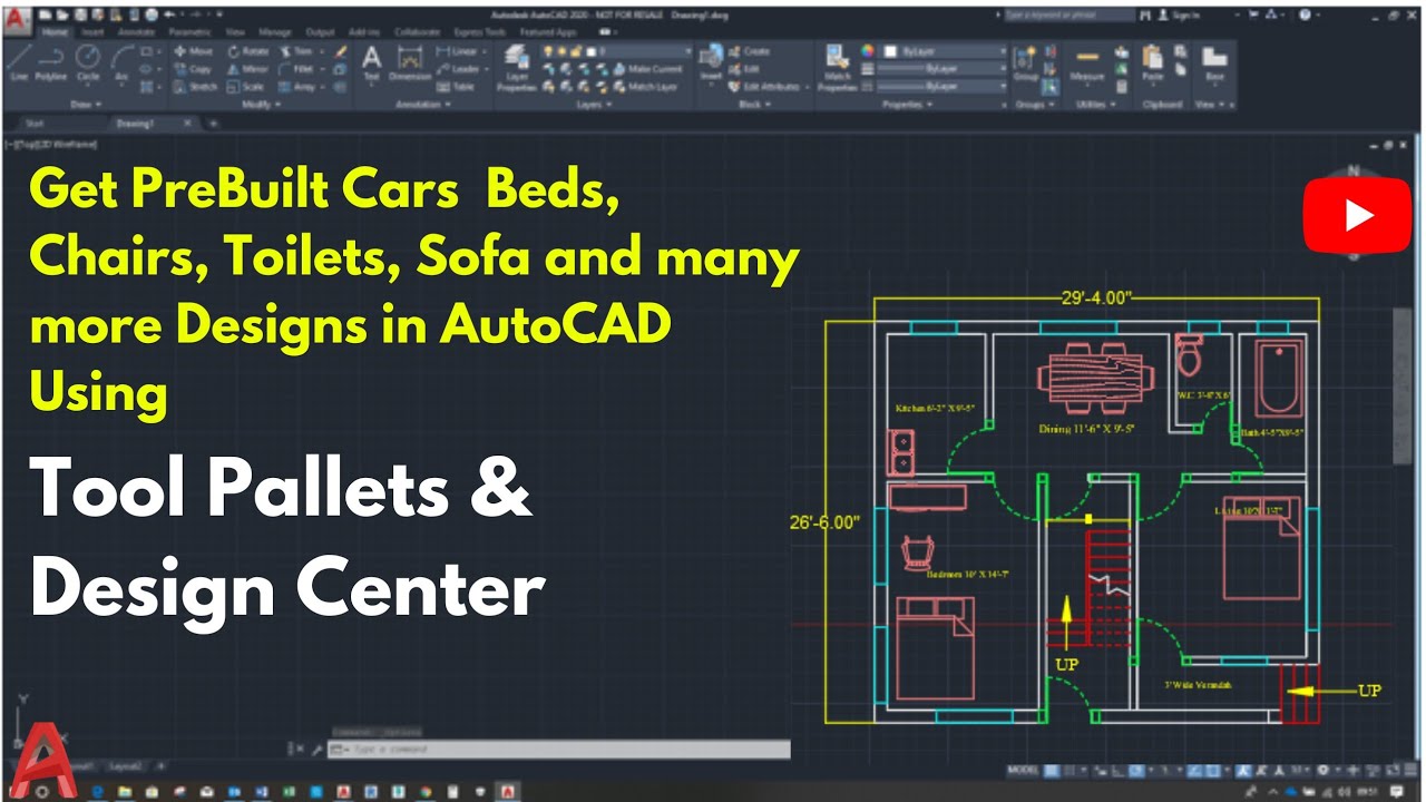 How to use Tool Pallets & Design Center| AutoCAD Tutorial
