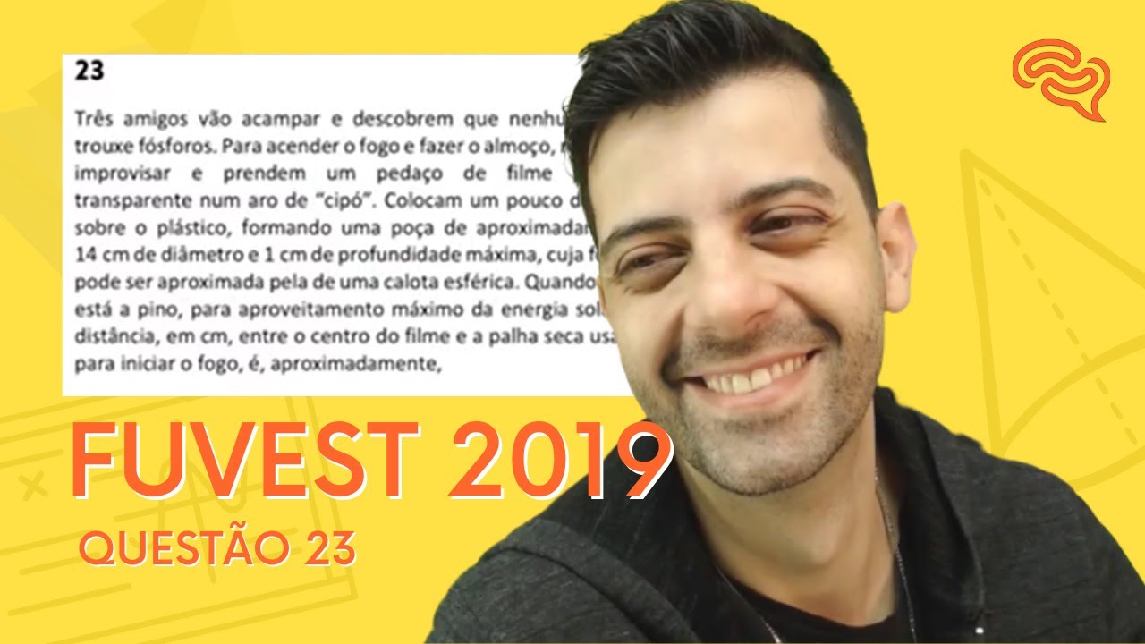 FUVEST 2019 - Q23 - Três amigos vão acampar e descobrem que nenhum deles trouxe fósforos