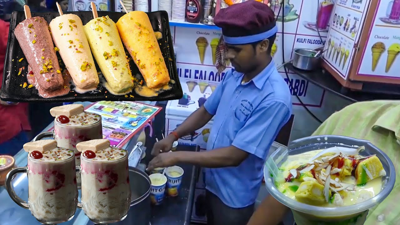 Best Place To Eat Kulfi Falooda In Mumbai | #KulfiFalooda #JuhuBeach #IndianStreetFood