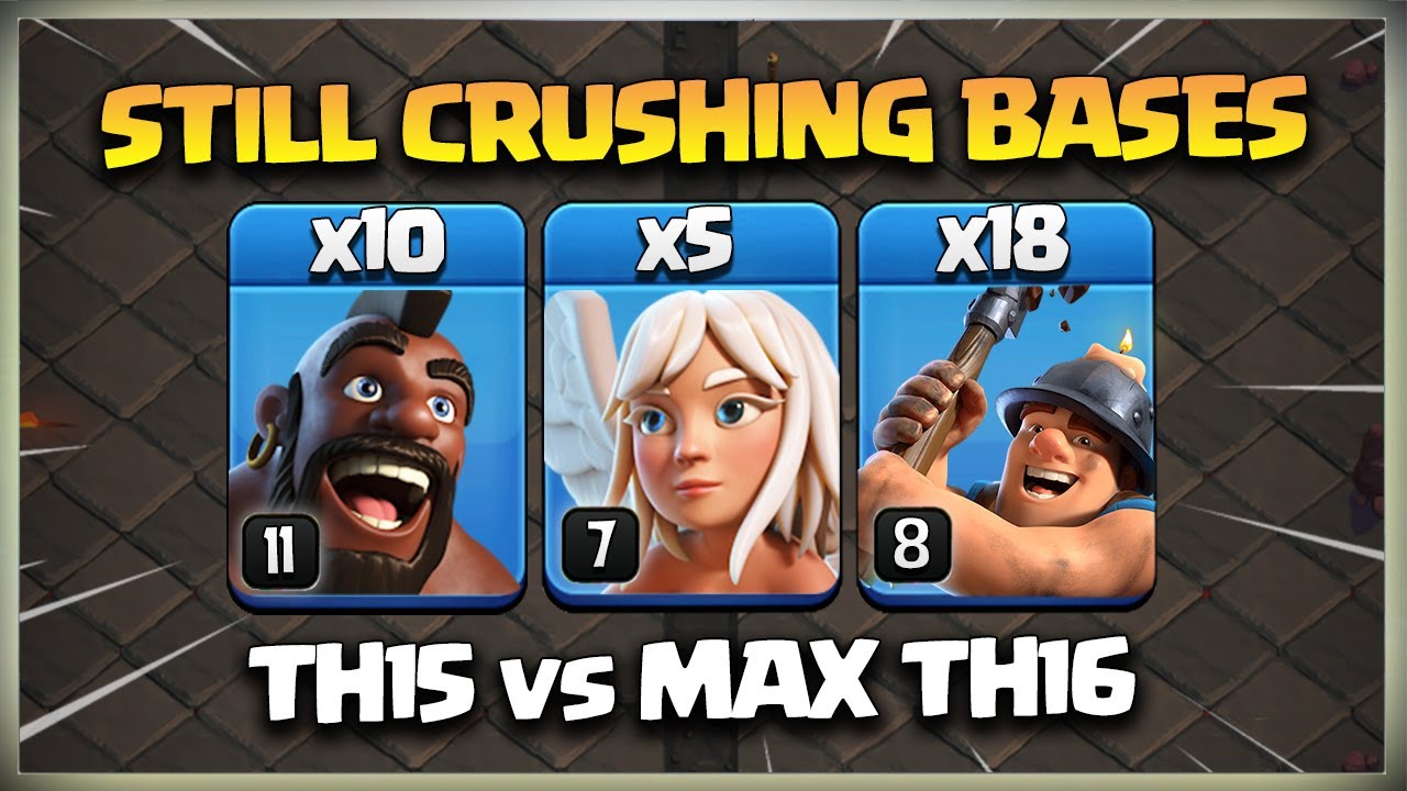 Th15 vs Th16 Attack🔥TH15 Hybrid | Queen Charge Hog Miner Attack Strategy🔥Best Th15 Attack in coc