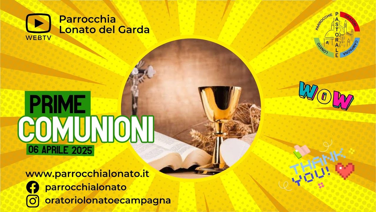 Prime Comunioni 6 Aprile 2025  ore 10:30– Basilica di Lonato
