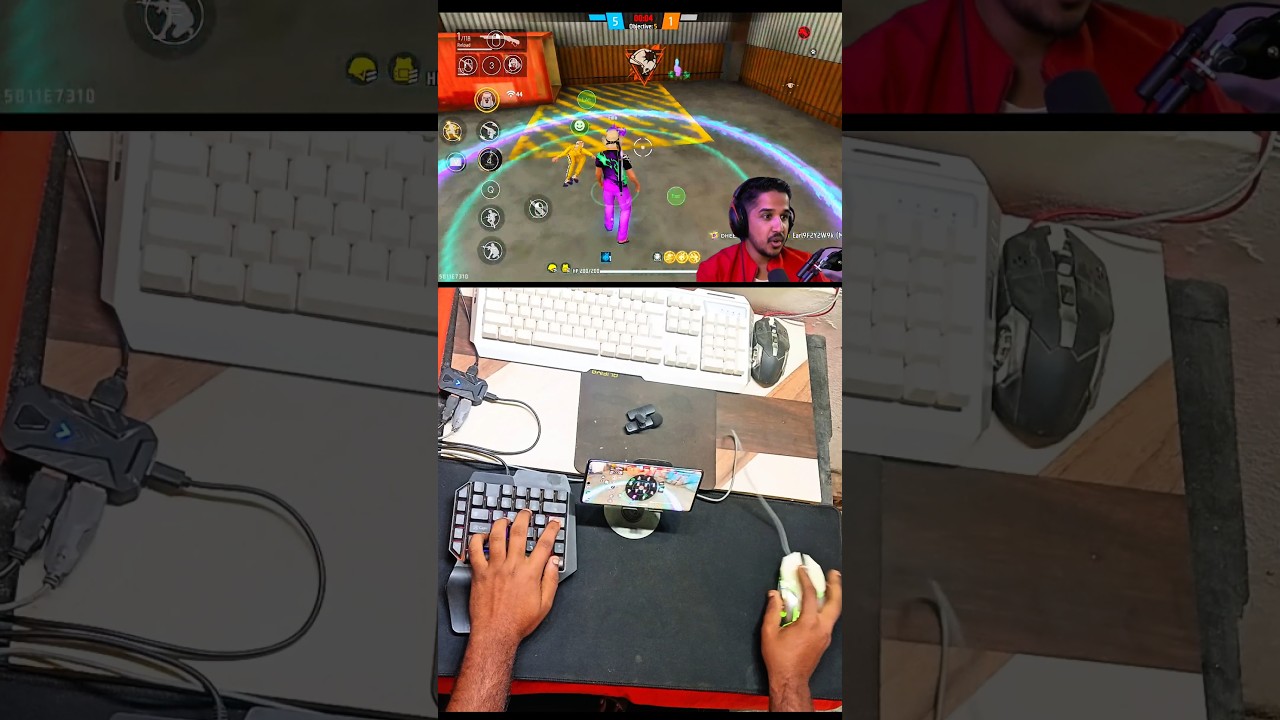 How to play free fire with keyboard mouse in mobile | ⌨️ 🖱📱 full setup without app no activation
