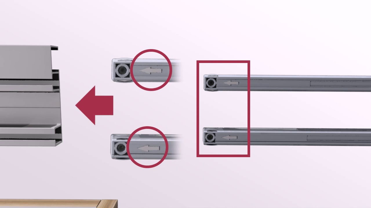 T809 - EXCEL 2DOOR SOFT CLOSE SLIDING SYSTEM SET
