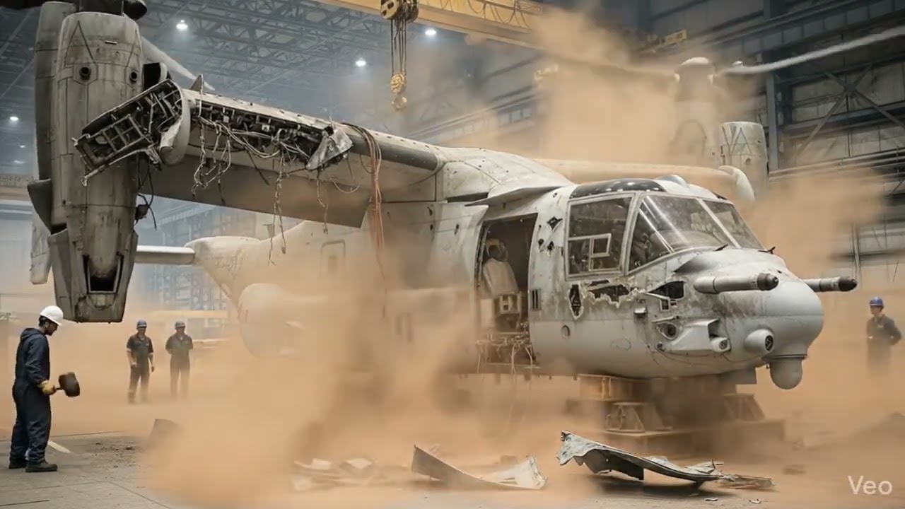 Воскрешение затонувшего гиганта: вертолет Bell Boeing V-22 Osprey восстановлен после 40 лет под в...