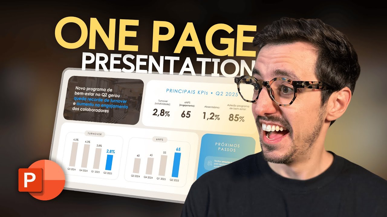 Como fazer uma apresenta&ccedil;&atilde;o ONE PAGE do zero passo a passo [tutorial e slides edit&aacute;veis]