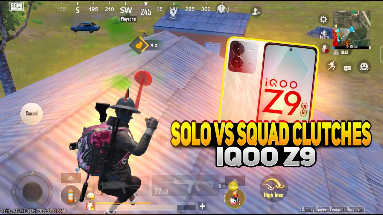 SOLO VS SQUAD CLUTCHES 💥 IQOO IQOO Z9 SMOOTH + 60FPS PUBG 🤡 BGMI TEST 2025 ⚡