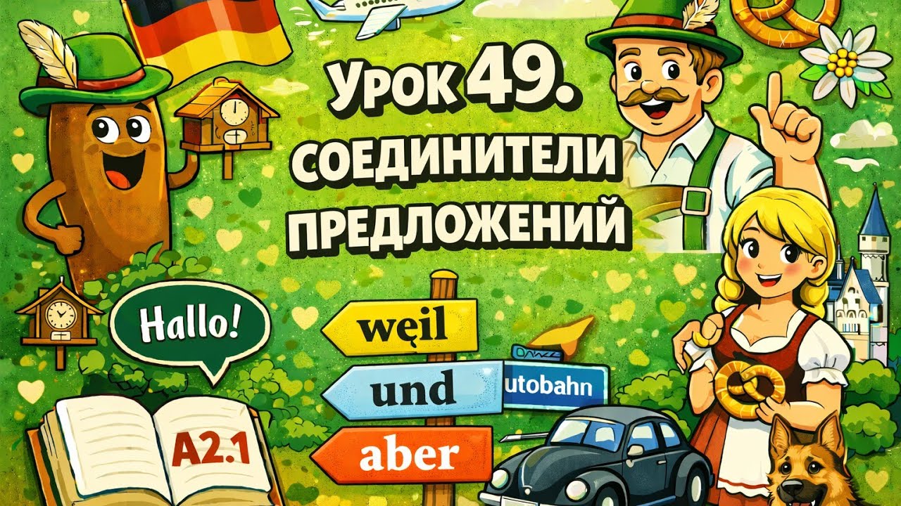 Урок 49. Соединители. Немецкий с удовольствием.