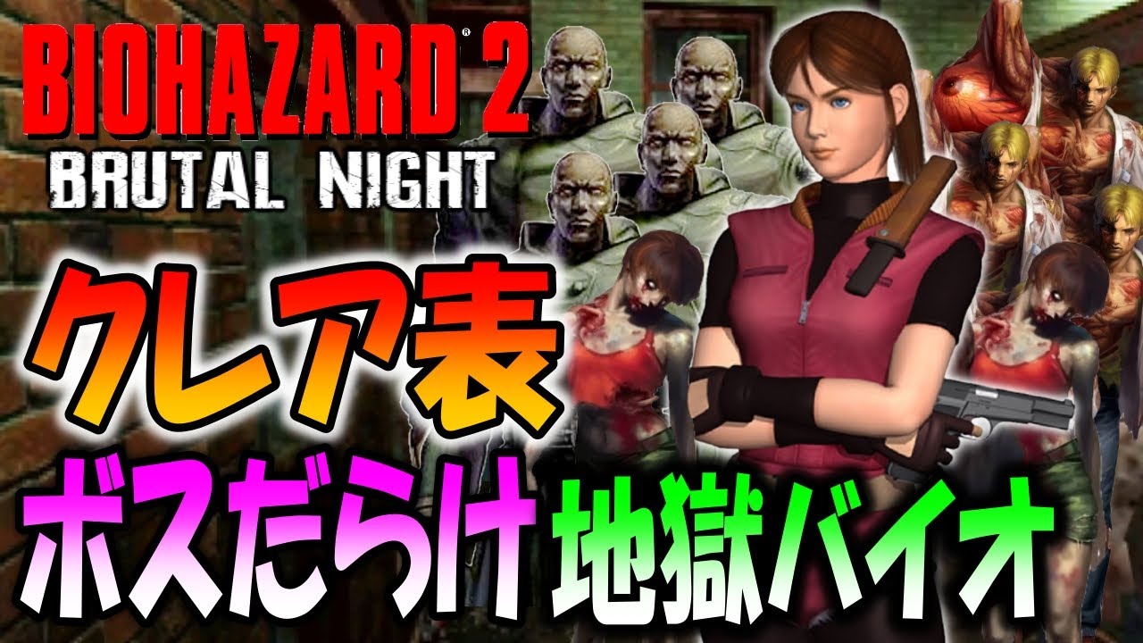【狂気のバイオ２】クリア不能な難易度のバイオ２に女子大生クレアで挑戦＃１【Resident Evil 2 Brutal Night 2.0】