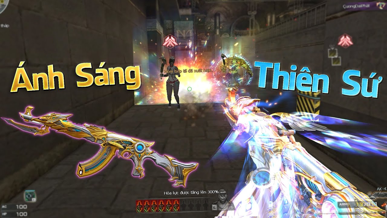 AK-47-KNIFE ANGELIC Phóng Lựu Tia Ánh Sáng Thiên Sứ