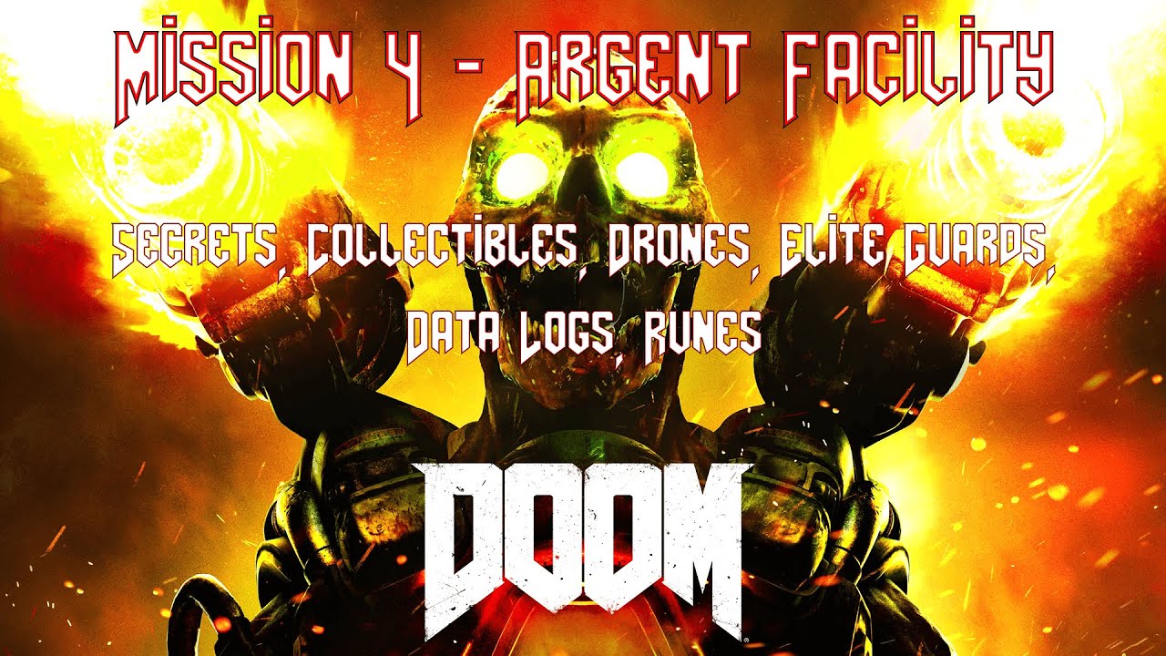 DOOM - Уровень 4 - Аргент-комплекс - (Коллекционные предметы, Журналы данных, Классическая карта,...
