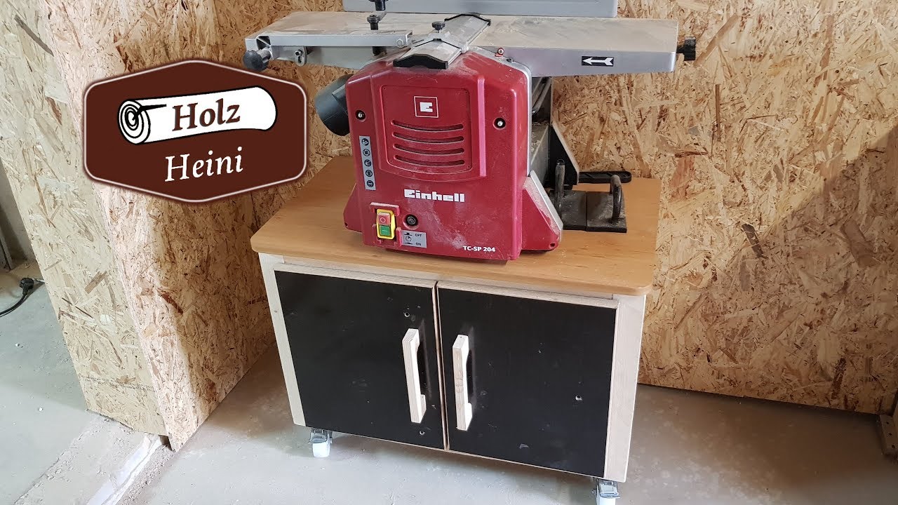 Unterschrank für Abricht und Dickenhobel aus Restholz einfach gebaut