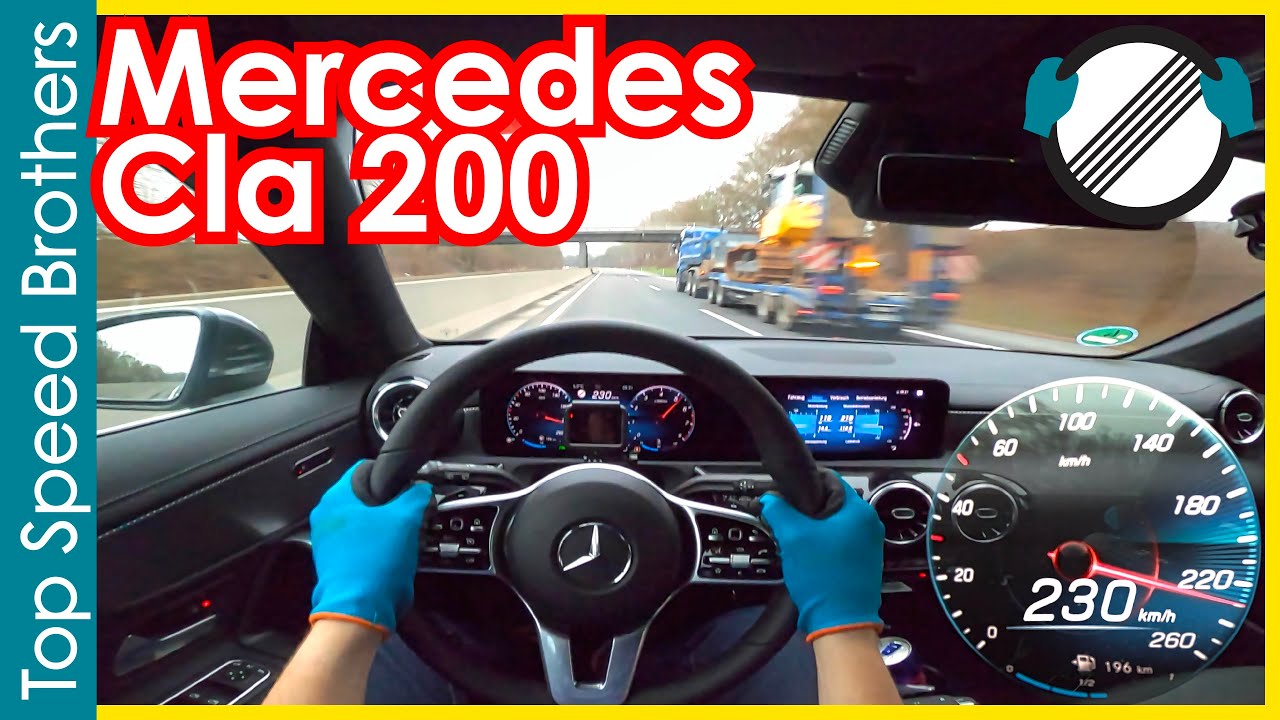 Mercedes Benz Cla 200 (2021) AUTOBAHN POV TOP SPEED 🚀