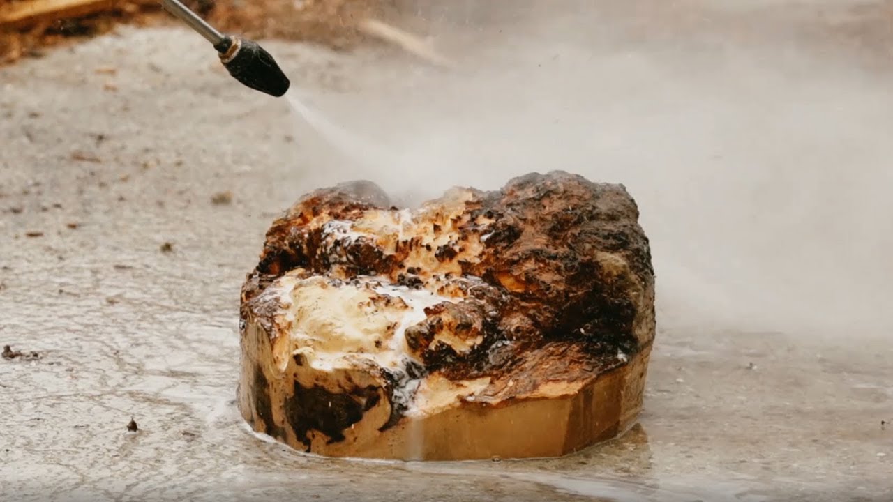 Woodturning - A live edge greenwood bowl from a maple growth -  Short version