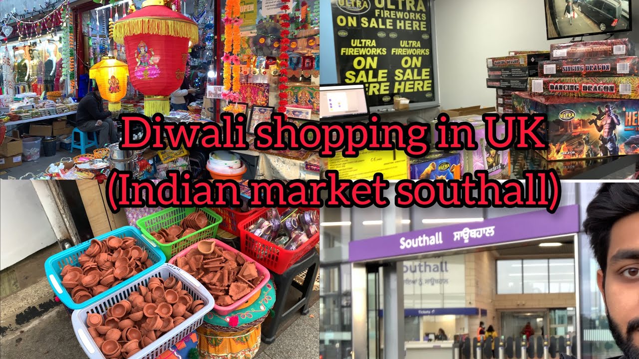 CHOTI DIWALI in UK (southall )!! Indian market in UK !! Diwali Shopping! Best Shopping place in UK !