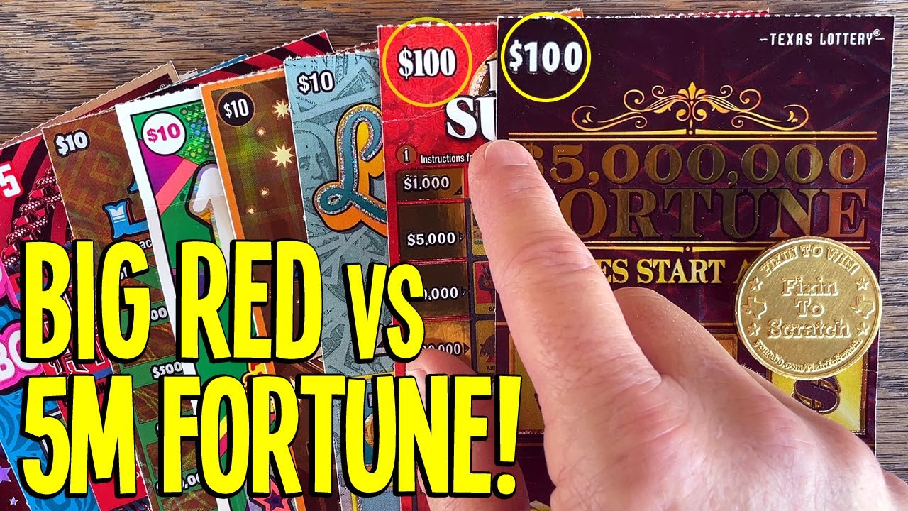 Not 1 But 2 $100 Lottery Tickets! BIG RED vs 5M Fortune