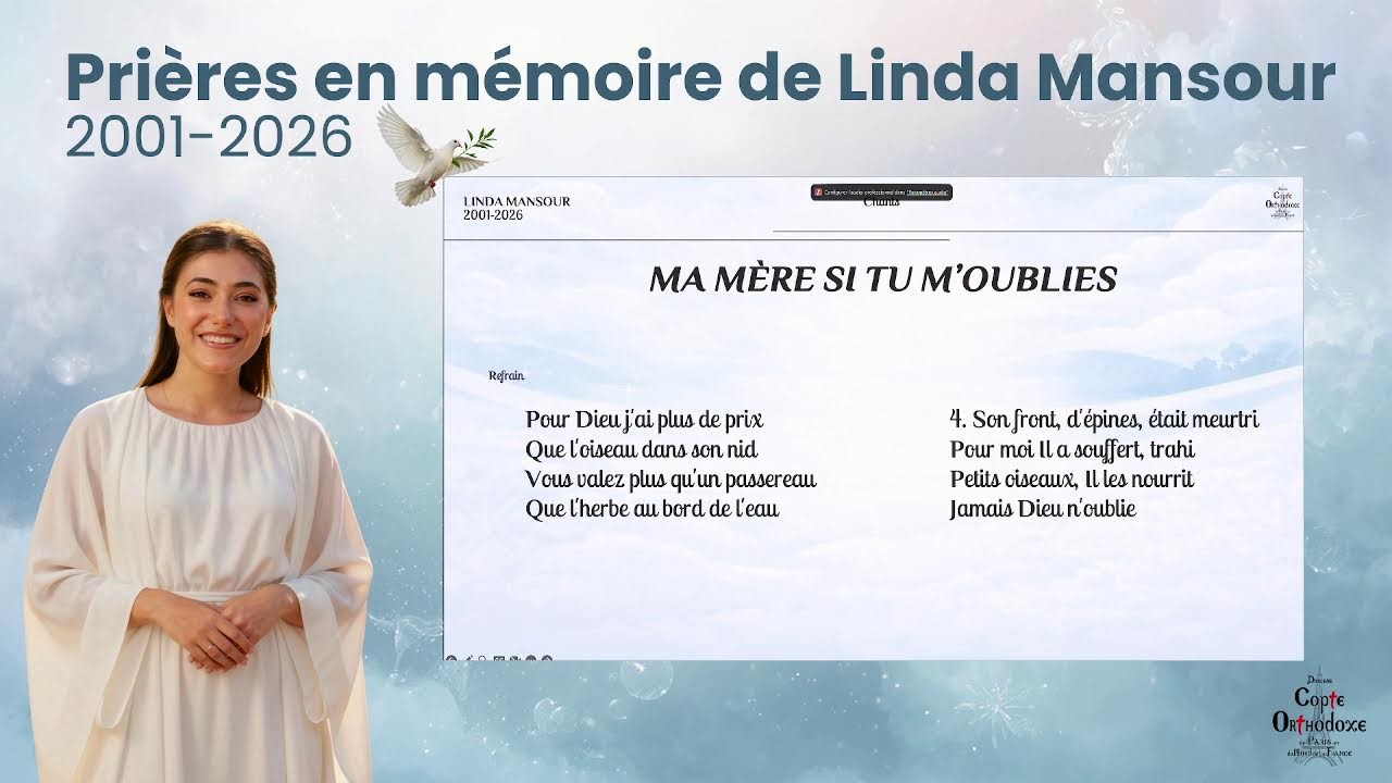 Prières en mémoire de Linda Mansour - 08/02/2026