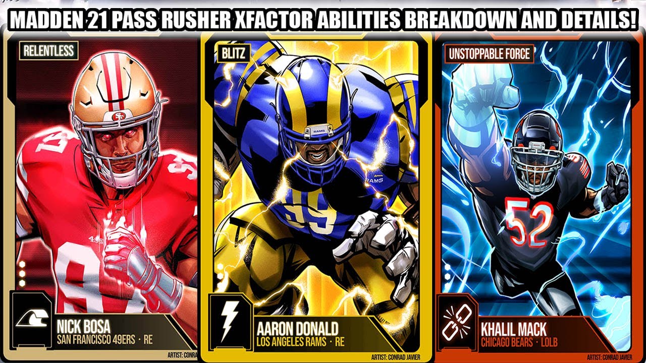 ALL MADDEN 21 PASS RUSHER X-FACTOR ABILITIES DETAILS AND BREAKDOWN! | MADDEN 21
