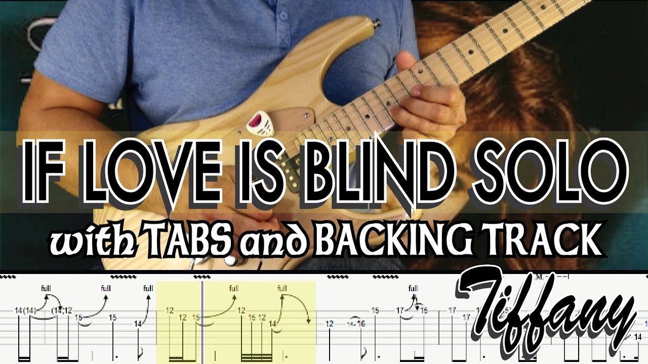 TIFFANY | IF LOVE IS BLIND SOLO with TABS and BACKING TRACK | ALVIN DE LEON (2019)